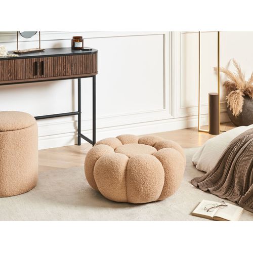 Pouf Beaufort Bouclé Marron Clair