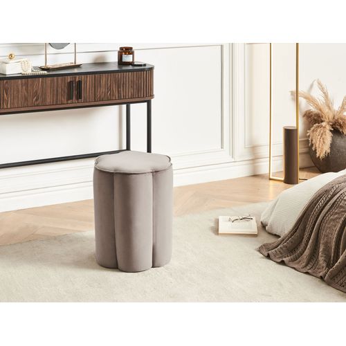 Pouf Tappen Velours Taupe