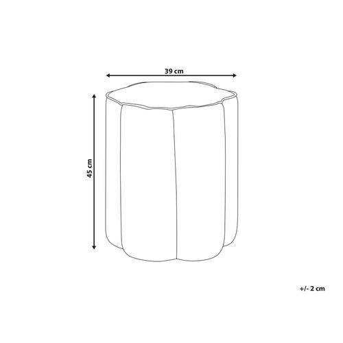 Pouf Tappen Velours Taupe