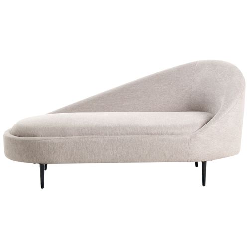 Chaise Longue Côté Droit Valreas Tissu Taupe