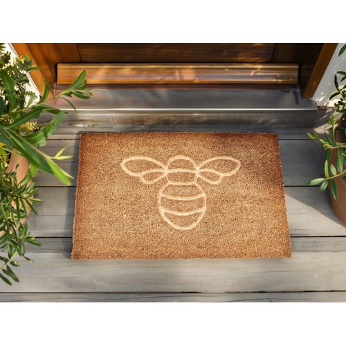 Paillasson Cavite Naturel 40 X 60 Cm Abeille Fibre De Coco