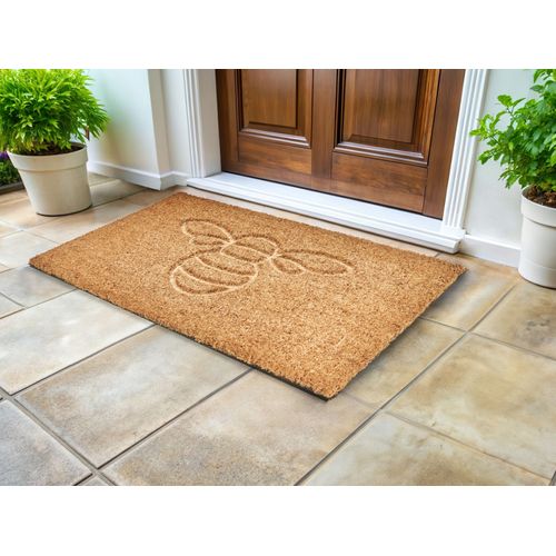 Paillasson Cavite Naturel 40 X 60 Cm Abeille Fibre De Coco