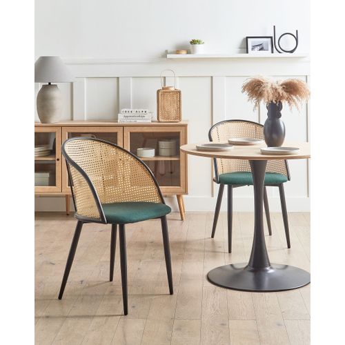 Lot De 2 Chaises De Salle à Manger Cornell Métal Vert