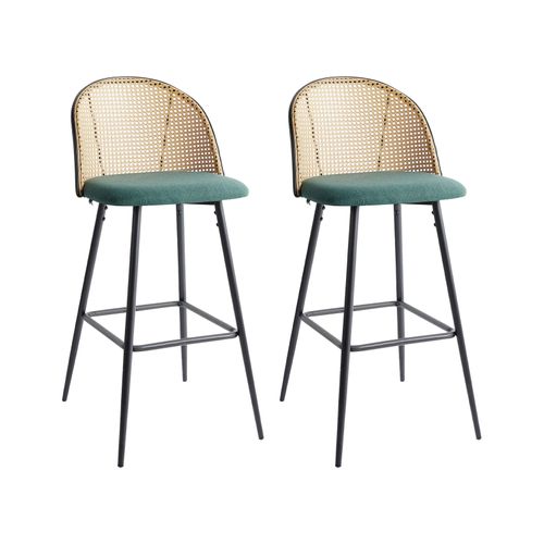 Lot De 2 Chaises De Bar Cornell Métal Vert