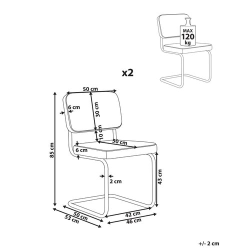 Lot De 2 Chaises De Salle à Manger Irwin Velours Côtelé Blanc Cassé