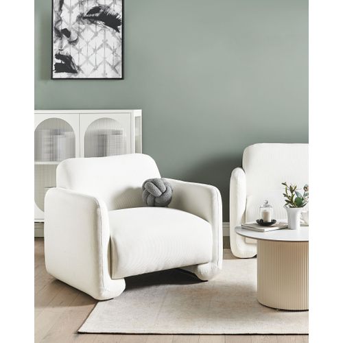 Fauteuil Saland Tissu Blanc