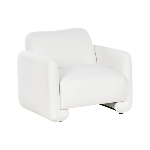 Fauteuil Saland Tissu Blanc