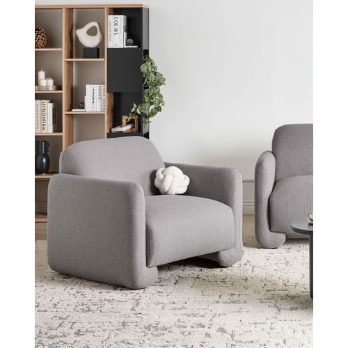 Fauteuil Saland Tissu Gris