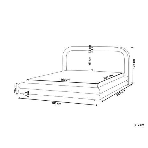 Lit Avec Sommier Lin Synthétique Lavardens 160 X 200 Cm Vert Foncé