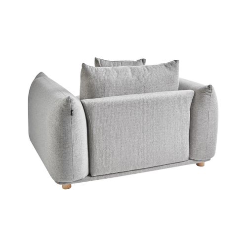 Fauteuil Luvos Tissu Gris Clair