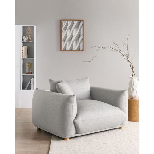 Fauteuil Luvos Tissu Gris Clair