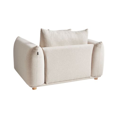 Fauteuil Luvos Tissu Beige Clair