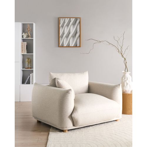 Fauteuil Luvos Tissu Beige Clair