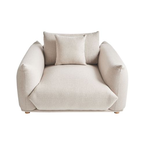 Fauteuil Luvos Tissu Beige Clair