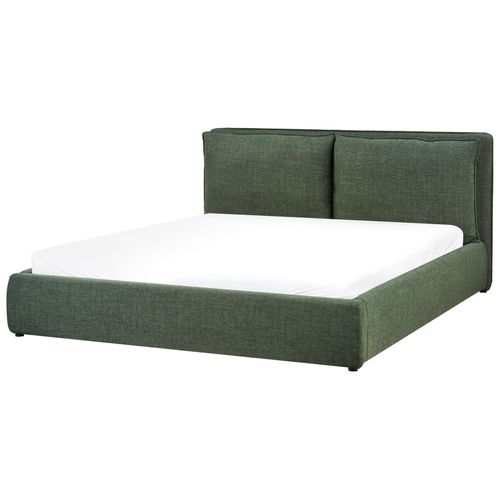 Lit Ottoman Tissu Bajonna 180 X 200 Cm Vert Foncé