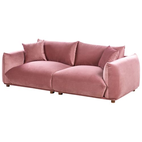 Canapé 3 Places Luvos Velours Rose