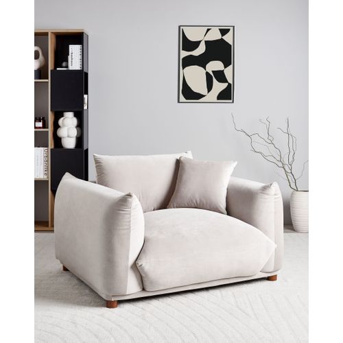 Fauteuil Luvos Velours Taupe