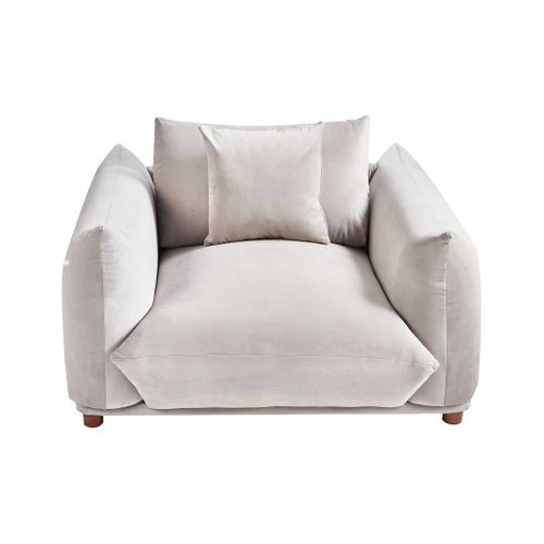 Fauteuil Luvos Velours Taupe