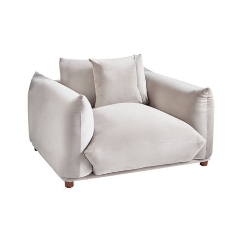 Fauteuil Luvos Velours Taupe