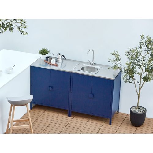 Meuble De Cuisine D'extérieur Avec Évier Vilama Bleu