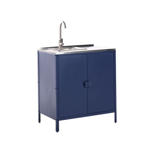 Meuble De Cuisine D'extérieur Avec Évier Vilama Bleu