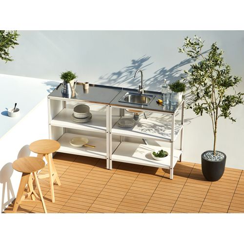 Ilot De Cuisine Extérieure Vilama Blanc