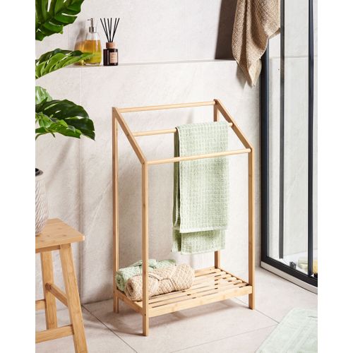Porte-serviettes Avec Étagère Yungas Bambou Marron Clair