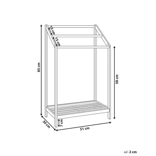 Porte-serviettes Avec Étagère Yungas Bambou Marron Clair