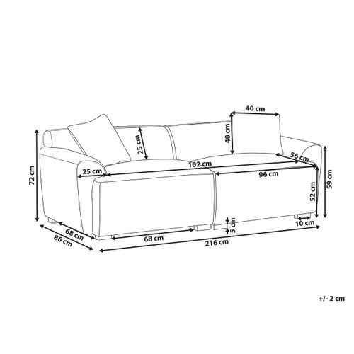 Canapé 3 Places Korio Beige