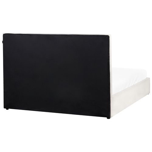 Lit Ottoman Tissu Lagord 160 X 200 Cm Blanc Cassé