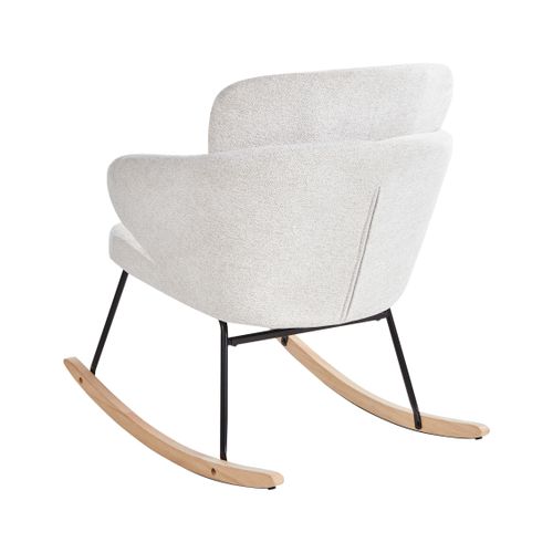 Fauteuil à Bascule Viken Tissu Blanc Cassé