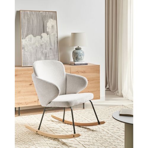 Fauteuil à Bascule Viken Tissu Blanc Cassé