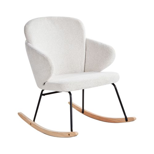 Fauteuil à Bascule Viken Tissu Blanc Cassé