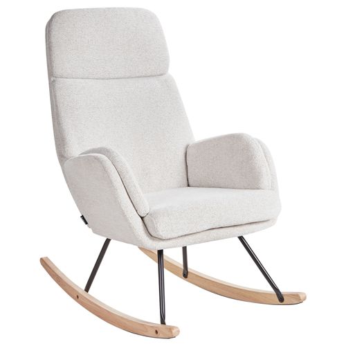 Fauteuil à Bascule Kvelia Tissu Blanc Cassé