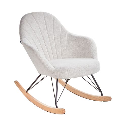 Fauteuil à Bascule Skale Tissu Blanc Cassé