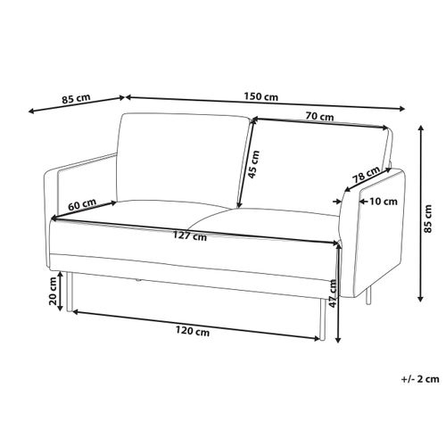 Canapé 2 Places Breda Tissu Vert Foncé