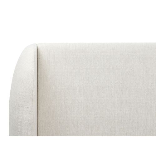 Lit Ottoman Tissu Monestier 160 X 200 Cm Blanc Cassé