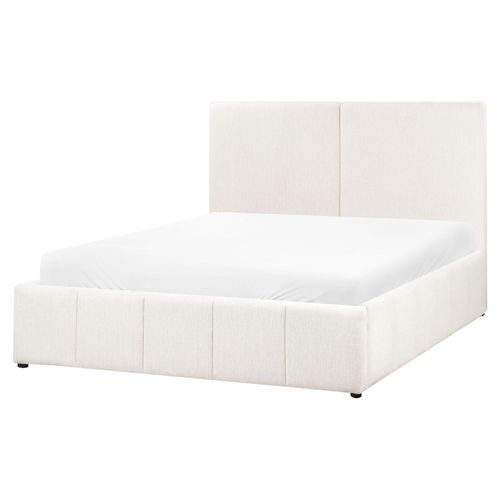 Lit Ottoman Tissu Castelnavet 160 X 200 Cm Blanc Cassé