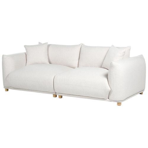 Ensemble De Salon 5 Places Luvos Tissu Blanc Cassé