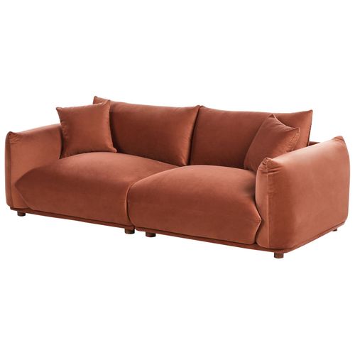 Ensemble De Salon 5 Places Luvos Velours Marron Doré