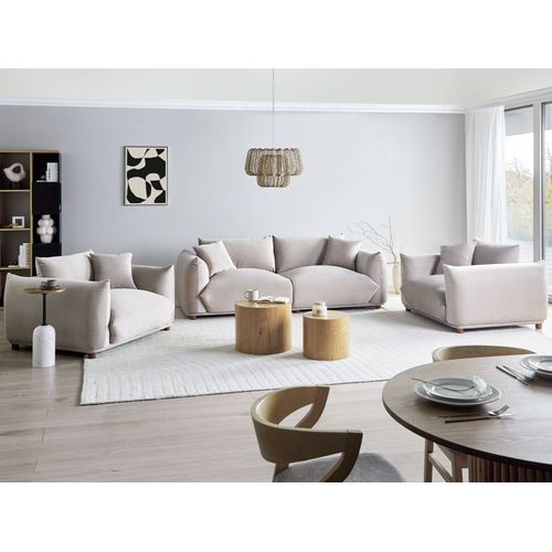 Ensemble De Salon 5 Places Luvos Velours Taupe