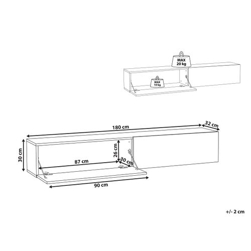 Meuble TV Mural Gladstone Vert Clair