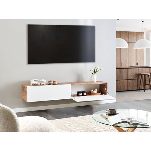 Meuble TV Mural Gladstone Marron/blanc