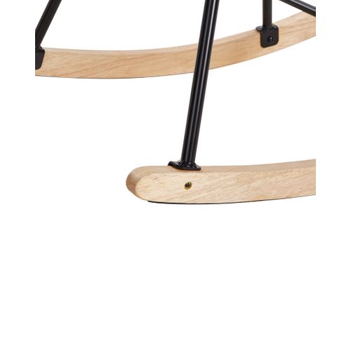 Fauteuil à Bascule Kinno Bouclé Blanc Cassé