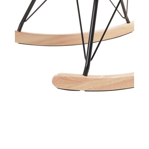 Fauteuil à Bascule Luoma Bouclé Blanc Cassé