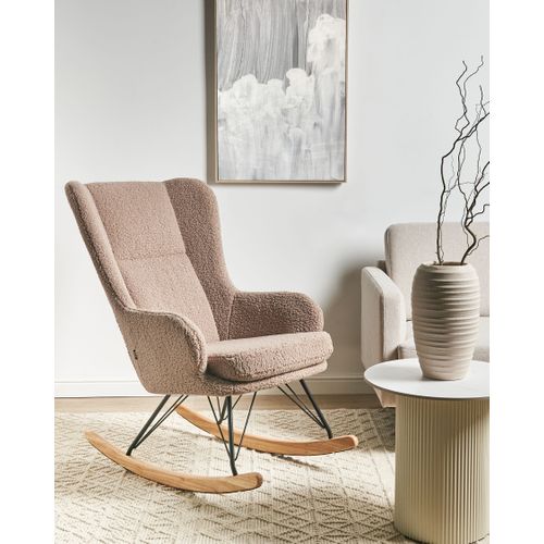 Fauteuil à Bascule Luoma Bouclé Beige