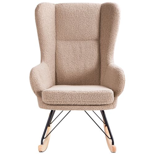Fauteuil à Bascule Luoma Bouclé Beige