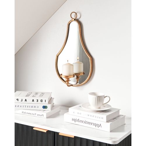 Bougeoir Mural Bazarnes Métal 45 Cm Doré