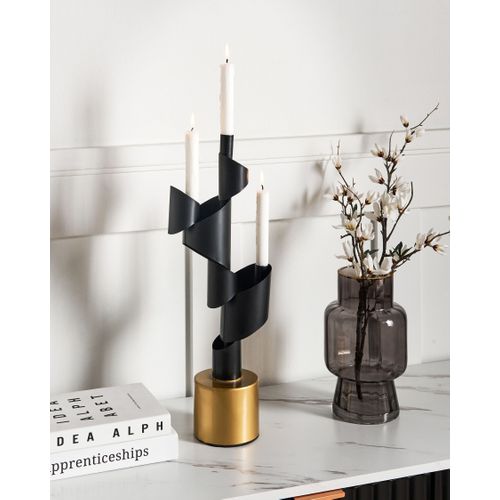 Bougeoir Amilly Métal 51 Cm Noir