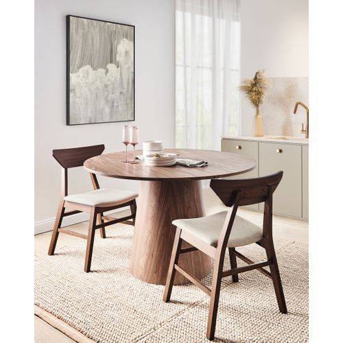 Lot De 2 Chaises De Salle à Manger Hopkins Bois Marron Foncé